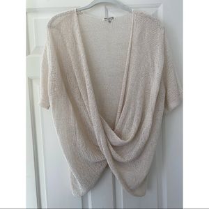 Ivory Wrap Knit Blouse